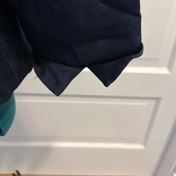 Talbots navy silk jacket 16 WP. - Picture 4 of 5